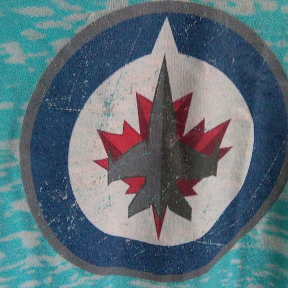 3 Winnipeg Jets Tee: Orange Burnout, White and Blue Burnout - Picture 6 of 9